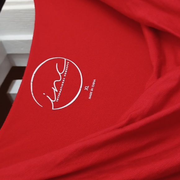 INC Red Ruched Dress - Picture 4 of 6